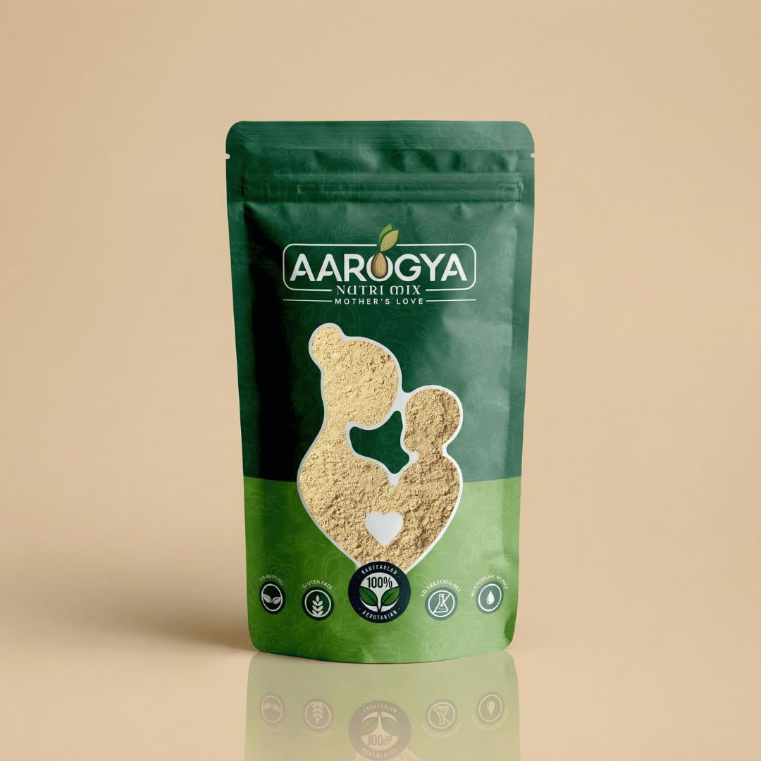 Aarogya Nutri Mix Sprouted Sathu Maavu Health Mix |Roasted and Finely Ground Health Mix Powder (Pack of 2) 1000 Grams-image-26