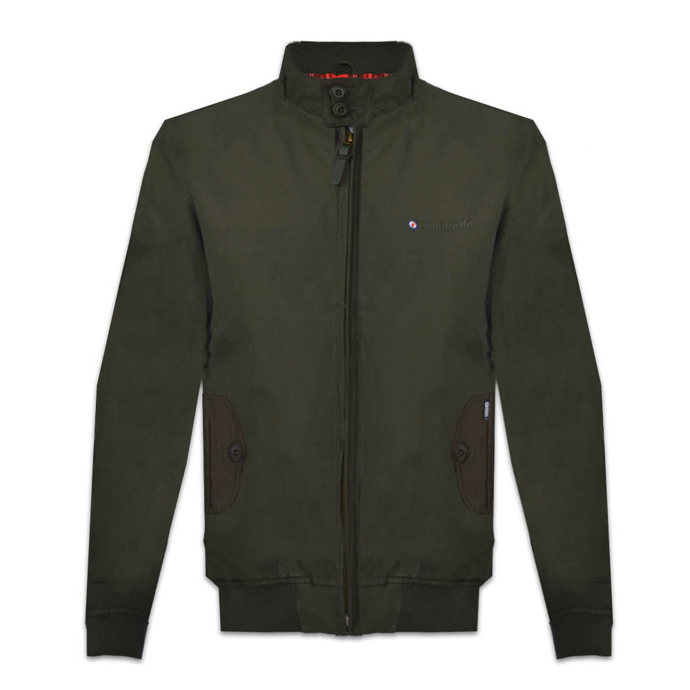 Lambretta Men's Khaki Harrington Retro Mod Classic Jacket (As8, Alpha, Xx_l, Regular, Regular, )