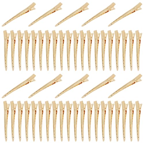 Pack 50 Pinzas de Metal 9cm para Pelo Color Oro miniatura 1
