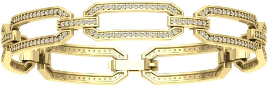 14K Gold Diamond Bangle Bracelet (1 1/2 Cttw, I-J Color, I2-I3 Clarity), 7"