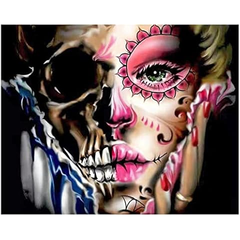 DCIDBEI 50 x 40 cm 5D Diamond Painting Gotik, Leinwand Kreuzstich Kristall Cover