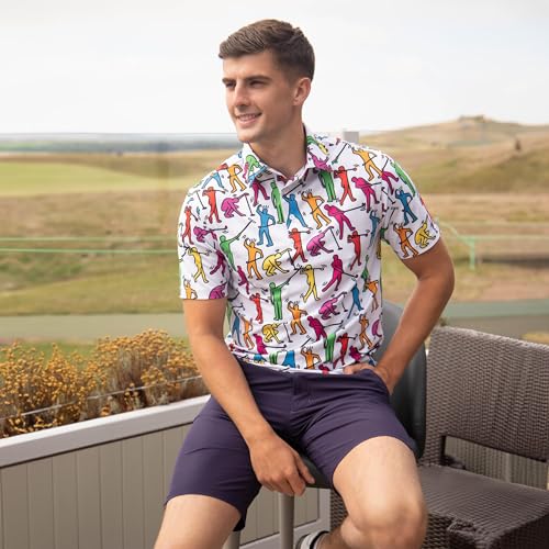 Image of Royal & Awesome Funny Golf Shirts for Men, Mens Golf Shirt, Crazy Golf Shirts for Men, Fun Golf Polos for Men, Mens Polo Golf