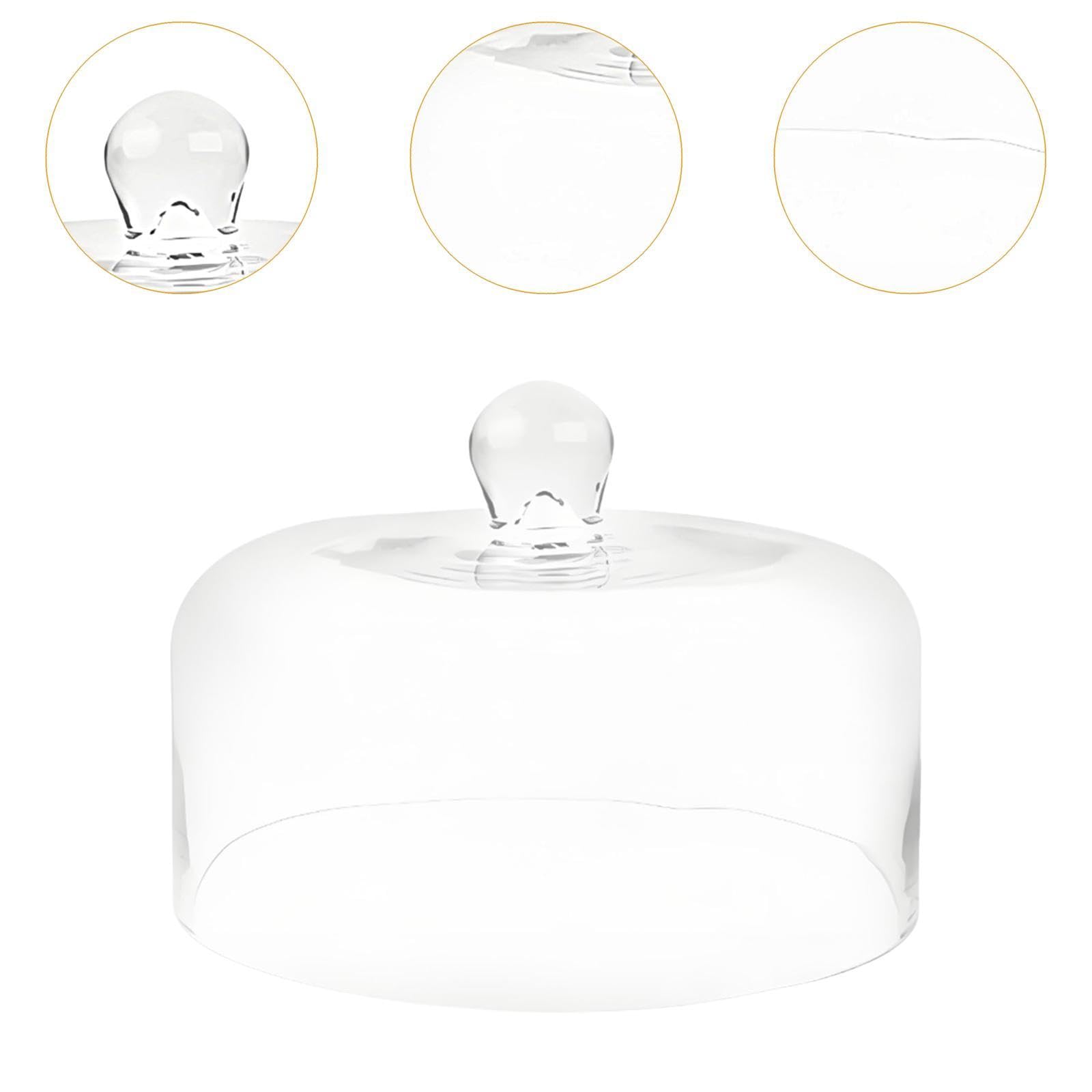 Alzata Per Torte In Acrilico Trasparente Con Cupola - 20cm - Ideale Per Dolci, Biscotti E Display Da Tavolo