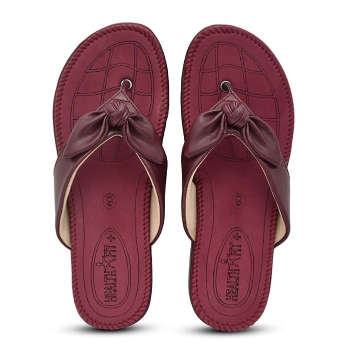 Image of HEALTH FIT Orthopedic with Super Extra Soft Ortho Care Anti-Skid Doubleu Flip-Flops for women Slippers /Doctor Chappal & Footwear HF330