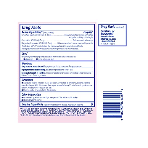 Boiron Cyclease Cramps for Relief from Menstrual Cramps, Aches, Pain, and Discomfort - 120 Count (2 Pack of 60) - image 8