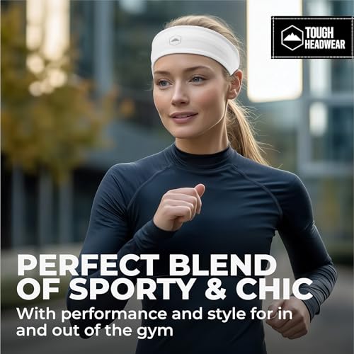 Image of Tough Headwear Tough Outfitters Headband for Men - Mens Headbands - Working Out Sports Performance Head Bands - Athletic Cycling Running Sweat Band, Football Headbands - Sweat Bands Men /Women