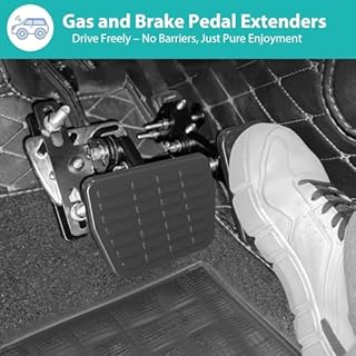 Gas Pedal Extender with Adjustable Length and Angle, Pedal Extenders for Short People, Universal Anti Slip Accelerator Pedal Extenders for Cars, Go Kart, Golf Carts, Ride on Toys