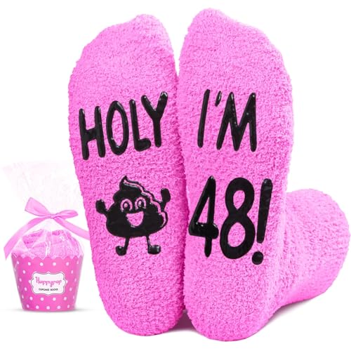HAPPYPOP Birthday Gifts for Women - 45 50 Year Old Funny Gift Ideas for Her, Female Birthday Socks