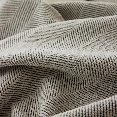 Couverture de canapé gris clair 1 place texture douce 180x90