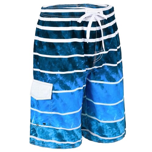 Men's Swim Trunks 22" Quick Dry Beach Shorts Boardshorts with Drawstring Tie-dye3