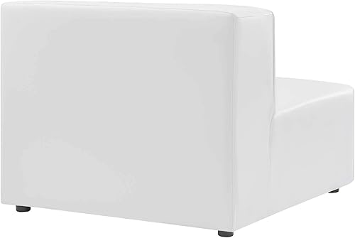 Miniatura 5 de Modway Mingle Sofá seccional de cuero vegano Silla sin brazos en blanco