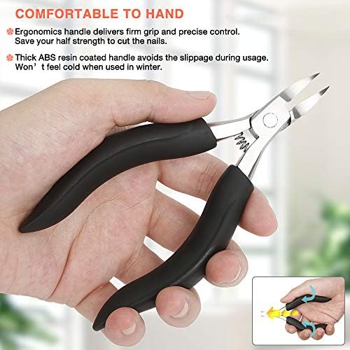 BEZOX Toe nail Clippers Trimmer for Thick or Heavy Duty Toe Nail Nipper - Thick Fungus Ingrown Fingernail Clipper - with Soft Grip and Metal Gift Boxes