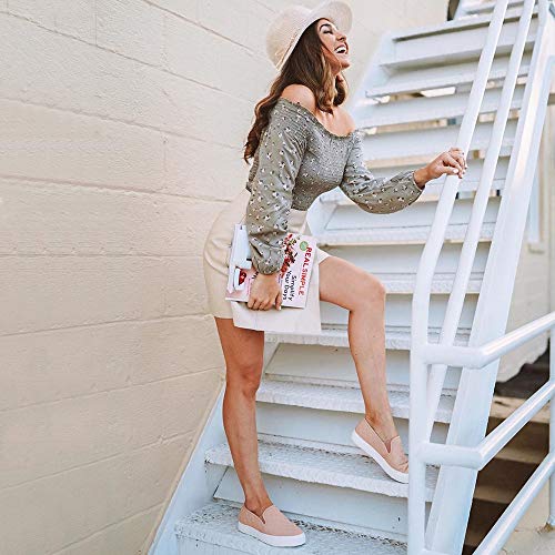 Image of JENN ARDOR Womens Slip On Sneakers Perforated /Quilted Casual Shoes Fashion Walking Flats
