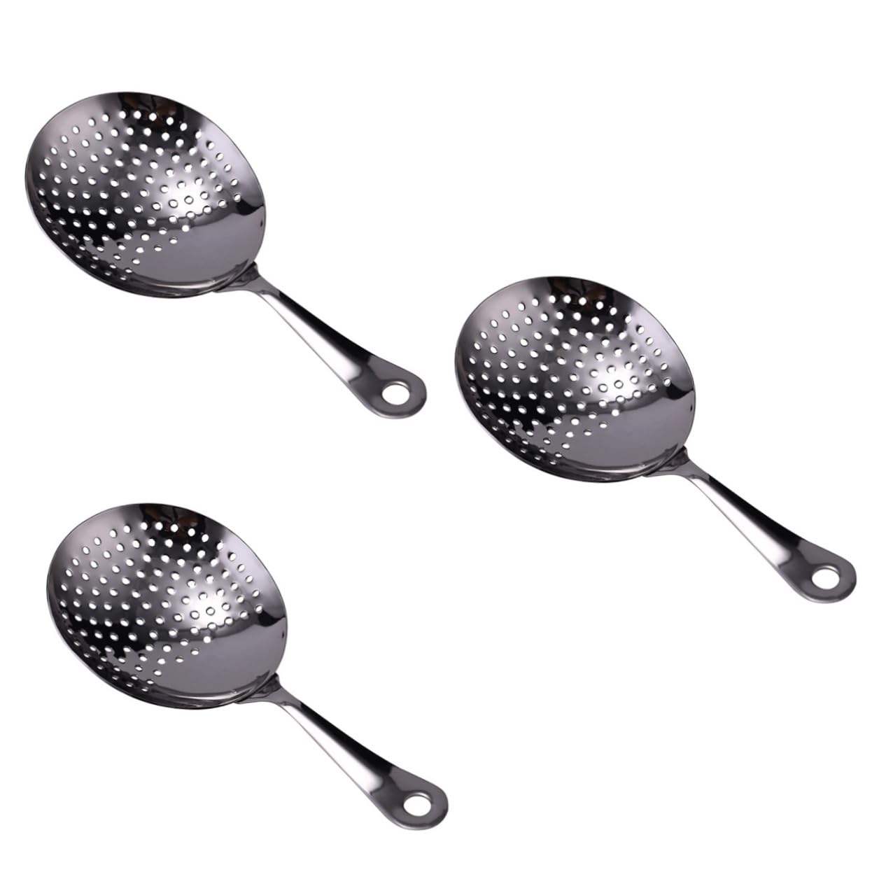 MAGICLULU 3pcs 304 Cocktail Filter for Party Stainless Steel Cocktail Utensil Barware Soup Ladle Cooking Utensil