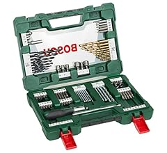 Bosch Accessories 91-Piece V-Line Titanium Drill Bit and Screwdriver Bit Set with Ratcheting Screwdriver (For Wood, Masonry…