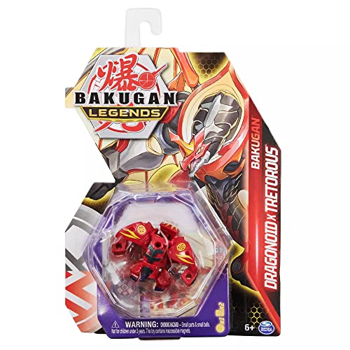 Bakugan Legends 2023 Dragonoid x Tretorous 2-inch Core Collectible Figure and Trading Cards