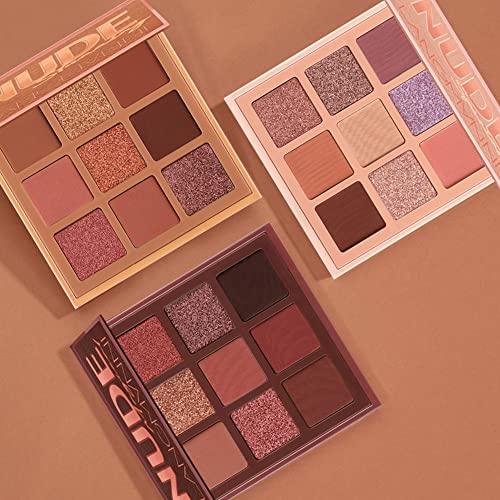 Quxun 9Colorful Eyeshadow Palette High Pigmented Makeup Palette Matte And Shimmer Glitter Eyeshadow Waterproof Long Lasting Eye Shadow Palette #3 #TOP3