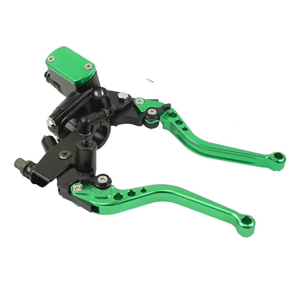 Linqianbhd Green Shorter Motorcycle Brake Clutch For Suzuki 22Mm Motorcycle Hydraulic Clutch Brake Pump Master Cylinder Lever Handle Motocross Accesorios
