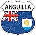 Anguilla Flag Highway Shield Metal Sign HS-170