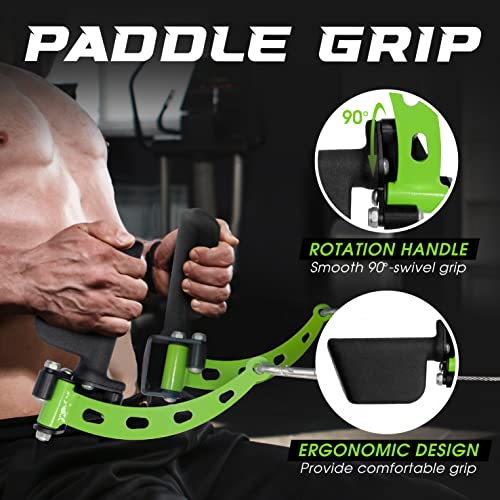 Yes4All Neutral Multi-Grip Wide LAT Pulldown Attachments Bar/Spreader/Paddle Grip for Home Gym Cable Pulley System Machine - Image 4