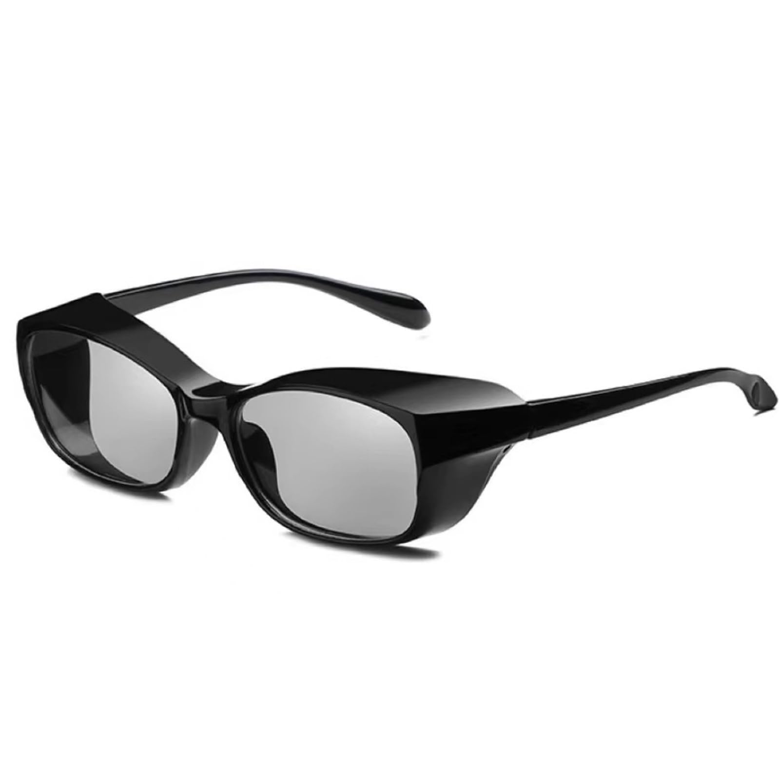 FGAQLUK Anti-pollen Allergy Glasses, Polarized Sunglasses, Anti-blue Light Anti-fog Goggles, Three-dimensional Protection, Suitable For People With Sensitive Eyes(Black 2)