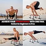 Rubberbanditz Parallette, Parallel Bars & Dip Station | At Home Gym Workout Equipment, L-Sit Bars & Calisthenics Equipment for Home. Perfect for Push Ups, Dips, Handstands & Gymnastics. - Image 2