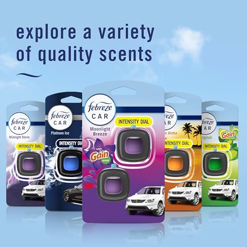 Febreze Car Air Freshener Vent Clip Gain Moonlight Breeze Scent, .07 oz. Car Vent Clip, Pack of 3 and Stay-Fresh Storage Case - image 7