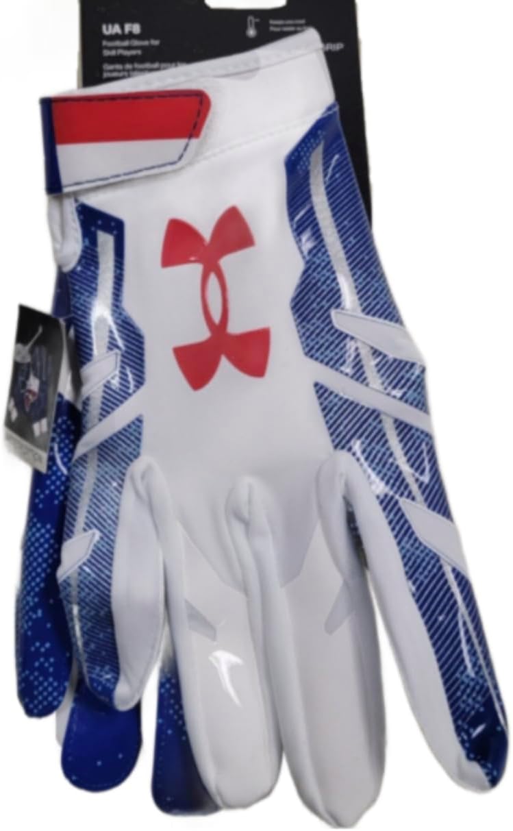 Under Armour Mens F8 Football Receiver Gloves Limited Edition Texas (Large)