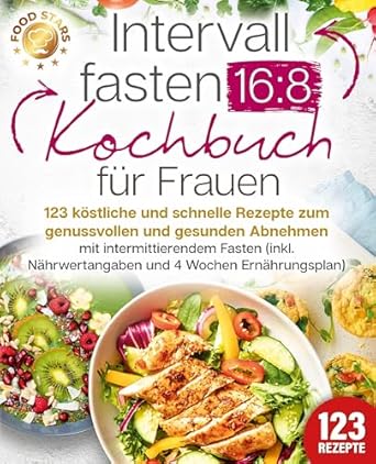 Intervallfasten 16:8 Kochbuch für Frauen: 123 köstliche und schne...