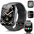 Poounur Smartwatch Uomo Donna con Effettua o Risposta Chiamate, 1.95" Orologio Smartwatch Contapassi/Cardiofrequenzimetro/Sonno, 110+ Modalità Sportivo Fitness Tracker, IP68 Smart Watch Android iOS