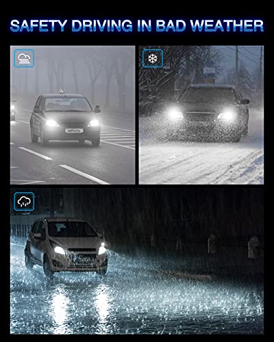 Image of Marsauto 9005 800% Super brighter 9005 Bulbs, 9005 fog Light, 30000 hours lifespan, Light 6000k with White Light 80000LM M1 Series, Pack of 2