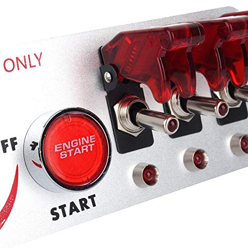 Panneau d'interrupteur à bascule 12V 20A en plastique et métal CHICIRIS - 3