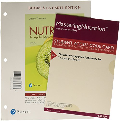 Nutrition: An Applied Approach, Books a la Cart... 0134641582 Book Cover