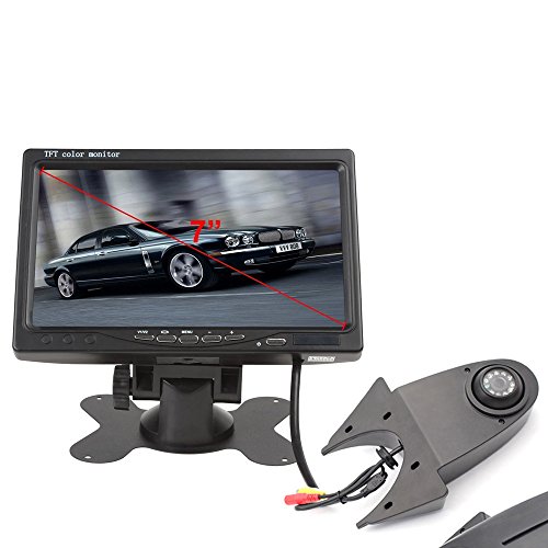 Parking Camera Kit7'' Inch TFT LCD Screen Auto Monitor + HD IR Night Vision Brake Light Rear View Camera Backup Camera for Mercedes Sprinter Fiat all other transporters with brake light at the roof - Image 3