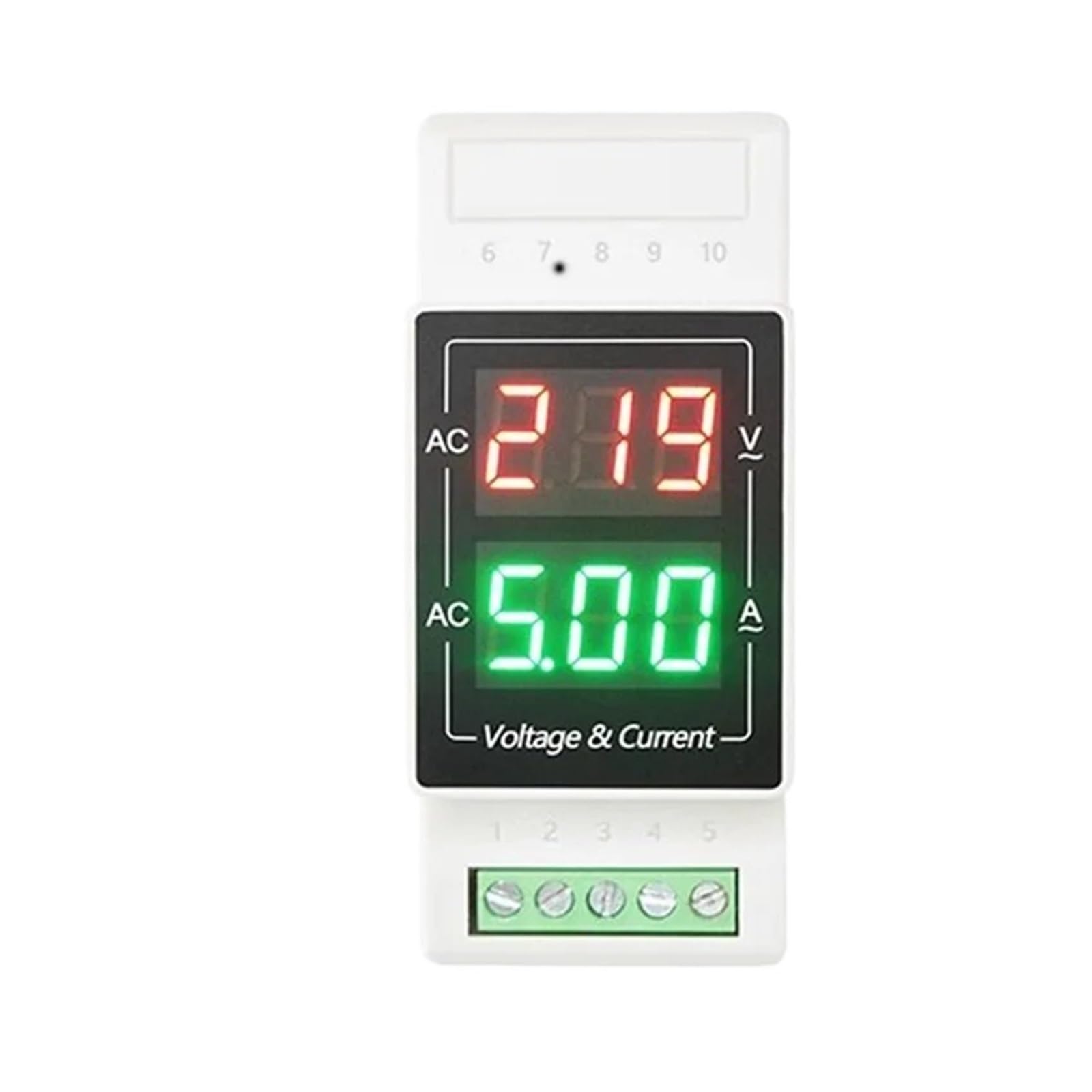 Medidor de corriente y voltaje CA carril DIN pantalla digital LED AC380V 220V