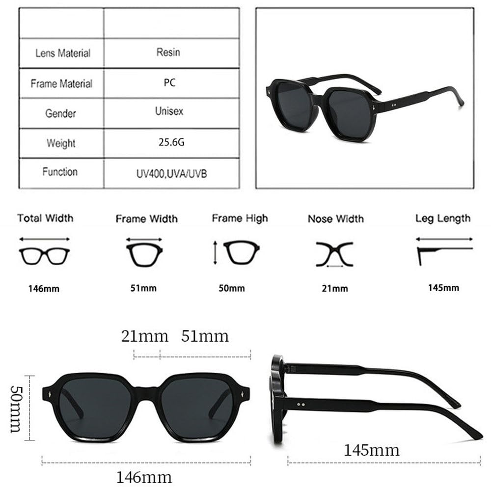 Okulary przeciwsłoneczne damskie Fashion Square Retro, przezroczyste soczewki, metalowa oprawka, męskie, punkowe, pomarańczowe, okulary przeciwsłoneczne, UV400, na zakupy, podróż, plażę, imprezę, jaz