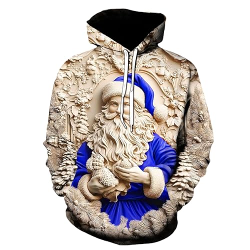 Sweat à capuche de Noël homme confortable évite le froid en extérieur