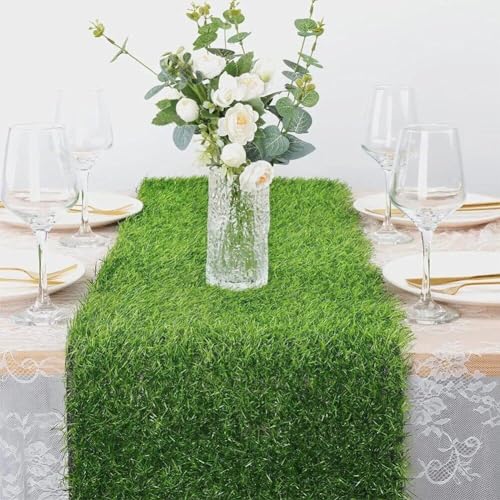 Napperons en gazon synthétique et chemin de table en herbe pour fêtes - 3