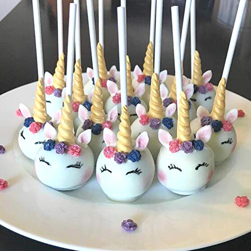 Mini Unicorn Mold, Unicorn Horn Ears Flower And Rainbow Cupcake Topper Fondant Chocolate Candy Sugarcraft Unicorn Cake Mold Set For Unicorn Themed Party (Set Of 3) #TOP4
