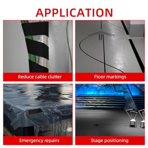 Image of WELSTIK 2 inch x 30 Yards Black Gaffers Tape 12 Pack - Bulk Professional Grade Gaffer Tape Multipack - Non-Reflective Heavy Duty Adhesion Cable Management Stage Tape for Commercial Studio & Floor