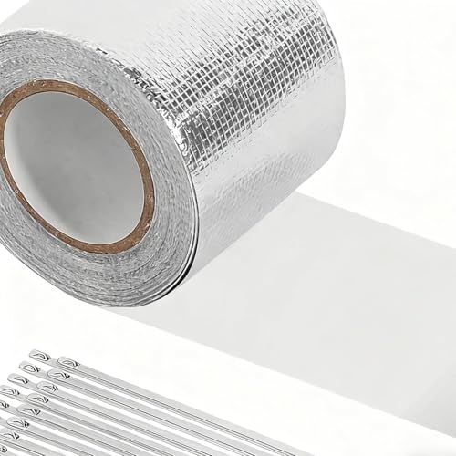 Cinta térmica para escape que soluciona el calor en tubos con correas de acero 6