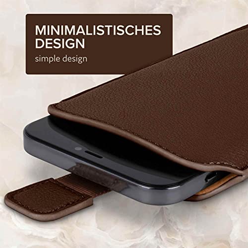 Manchon fin pour Galaxy Note10 en cuir marron avec doublure microfibre - 6