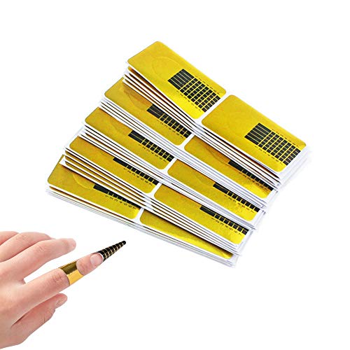 200pcs del arte del clavo Extensión Formas, Bandeja de papel de uñas, Nail Forms Gel UV, Para Uñas manualidades donaciones