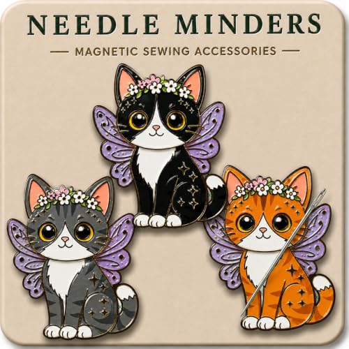 Image of Kraftex Magnetic Needle Minder. Needleminder for Embroidery & Sewing. Cute Needlepoint Accessories. Magnetic Needle Holder for Cross Stitch. Cute Magnet Pin Gift