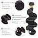 Kapelli Hair Body Wave Bundles with Closure (12 14 16+10) Human Hair Bundles with Closure 100% Unprocessed Brazilian Virgin Remy Hair Extensions Real Human Hair for Women Quick Weave Natural Black