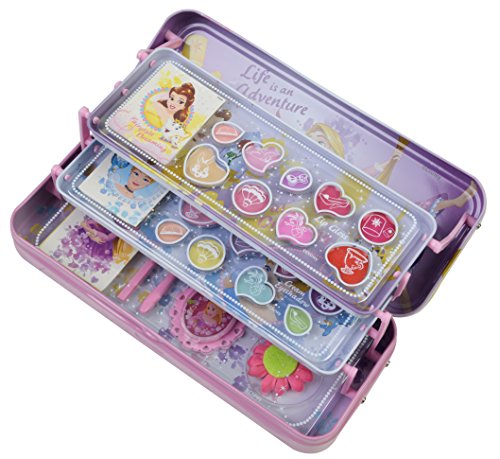 Preisvergleich Produktbild Markwins Princess XL Kosmetikdose 3-stufig enthält Kinderschminke, Haarband und Sticker