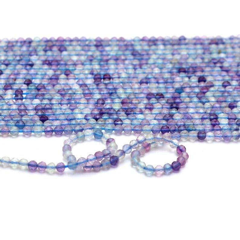 Fluorite bleue naturelle de qualité AAA pour éviter les perles ternes