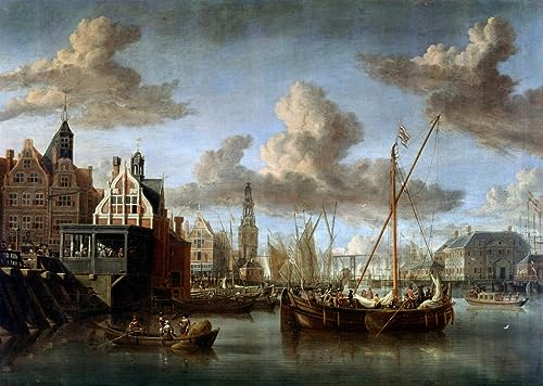 Peinture d'Abraham Storck sur toile de lin avec impression d'art premium