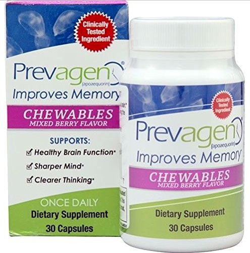 Prevagen Improves Memory Regular Strength 10mg, 30 Chewables |Mixed Berry| with Apoaequorin & Vitamin D | Brain Supplement for Better Brain Health, Supports Healthy Brain Function and Clarity