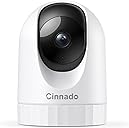 Cinnado Security Camera Indoor-2K 360° WiFi Cameras for Home Security,Pet/Dog/Baby Camera with Phone app, 2-Way Audio, Night Vision, 24/7 SD Card Storage, Works with Alexa & Google Home (2.4Ghz)-D1